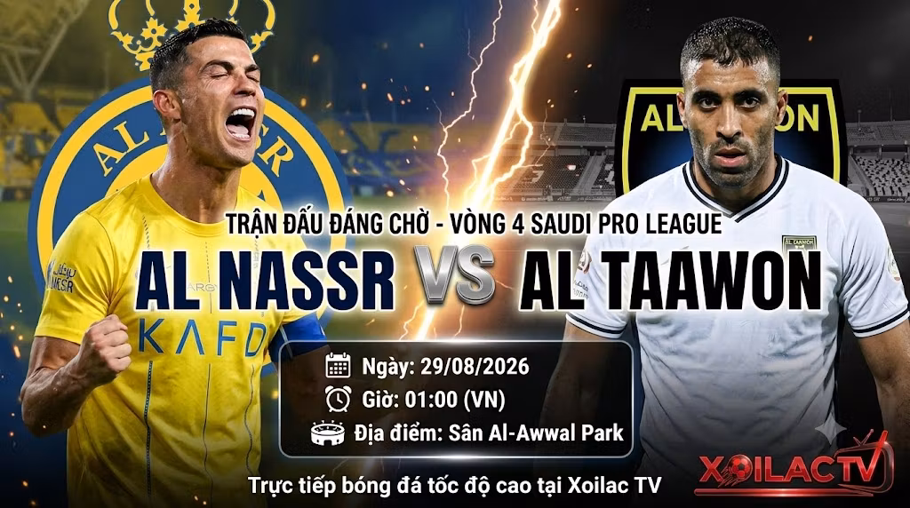 Nhận định bóng đá Al Nassr vs Al Taawon vòng 4 Saudi Pro League cùng chuyên gia Xoilac TV.