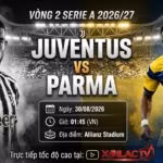 Nhận định và soi kèo trận đấu Juventus vs Parma vòng 2 Serie A 2026/27 chi tiết tại Xoilac TV.